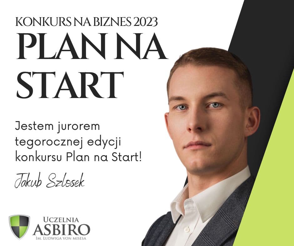 Jakub Szlosek jurorem w konkursie ASBiRO “Plan na start”